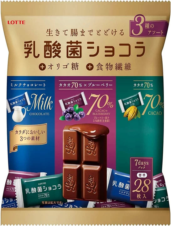 日本LOTTE乳酸菌巧克力 三種綜合口味