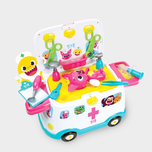 Baby Shark Pink Fong救護車醫生玩具套裝